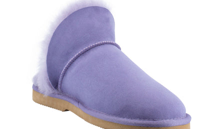 Comfort me UGG Australian Made High Fur Trim Scuffs, Slippers are Made with Australian Shearling for Men & Women, Lilac Colour 13