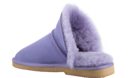 Comfort me UGG Australian Made High Fur Trim Scuffs, Slippers are Made with Australian Shearling for Men & Women, Lilac Colour 8