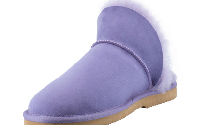 Comfort me UGG Australian Made High Fur Trim Scuffs, Slippers are Made with Australian Shearling for Men & Women, Lilac Colour 11