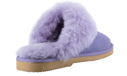 Comfort me UGG Australian Made High Fur Trim Scuffs, Slippers are Made with Australian Shearling for Men & Women, Lilac Colour 4