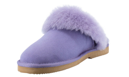 Comfort me UGG Australian Made High Fur Trim Scuffs, Slippers are Made with Australian Shearling for Men & Women, Lilac Colour 10