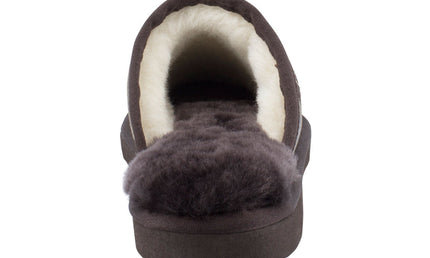 Comfort me UGG Australian Made Classic NAPPA Leather Scuffs, Slippers are Made with Australian Sheepskin for Men & Women, Chocolate Colour 4
