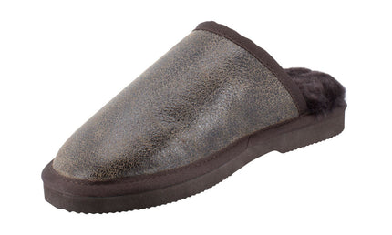 Comfort me UGG Australian Made Classic NAPPA Leather Scuffs, Slippers are Made with Australian Sheepskin for Men & Women, Chocolate Colour 7