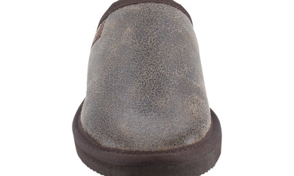 Comfort me UGG Australian Made Classic NAPPA Leather Scuffs, Slippers are Made with Australian Sheepskin for Men & Women, Chocolate Colour 8