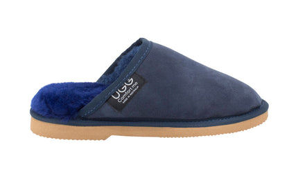 Comfort me UGG Australian Made Classic Scuffs, Slippers are Made with Australian Sheepskin for Men & Women, Navy Colour 1