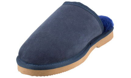 Comfort me UGG Australian Made Classic Scuffs, Slippers are Made with Australian Sheepskin for Men & Women, Navy Colour 7