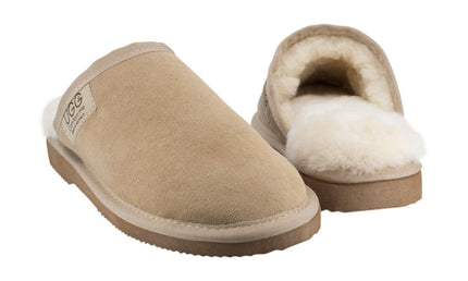Comfort me UGG Australian Made Classic Scuffs, Slippers are Made with Australian Sheepskin for Men & Women, Sand Colour 2