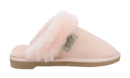 Comfort me UGG Australian Made Fur Trim Scuffs, Slippers are Made with Australian Sheepskin for Women, Pink Colour 1