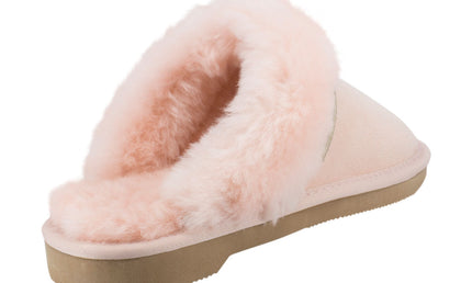 Comfort me UGG Australian Made Fur Trim Scuffs, Slippers are Made with Australian Sheepskin for Women, Pink Colour 3