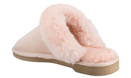 Comfort me UGG Australian Made Fur Trim Scuffs, Slippers are Made with Australian Sheepskin for Women, Pink Colour 5