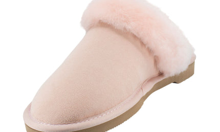 Comfort me UGG Australian Made Fur Trim Scuffs, Slippers are Made with Australian Sheepskin for Women, Pink Colour 7