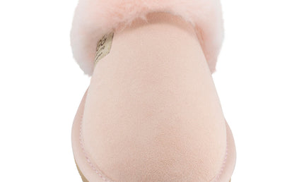Comfort me UGG Australian Made Fur Trim Scuffs, Slippers are Made with Australian Sheepskin for Women, Pink Colour 8