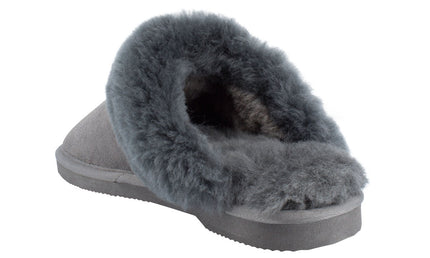 Comfort me UGG Australian Made Fur Trim Scuffs, Slippers are Made with Australian Sheepskin for Men & Women, Grey Colour 5
