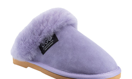 Ugg Platinum Fur-Trim Scuffs - Australian Made Slippers