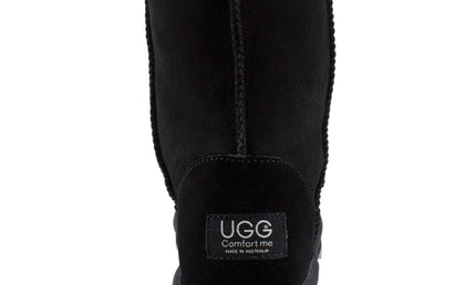 Comfort me UGG Australian Made Mid Classic Boots are Made with Australian Sheepskin for Men & Women, Black Colour 4