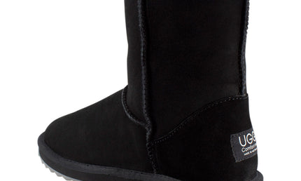 Comfort me UGG Australian Made Mid Classic Boots are Made with Australian Sheepskin for Men & Women, Black Colour 5