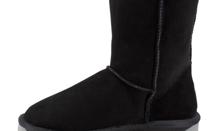 Comfort me UGG Australian Made Mid Classic Boots are Made with Australian Sheepskin for Men & Women, Black Colour 6