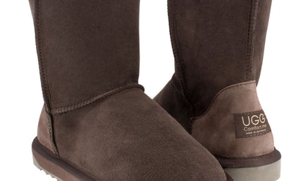 Comfort me UGG Australian Made Mid Classic Boots are Made with Australian Sheepskin for Men & Women, Chocolate Colour 2