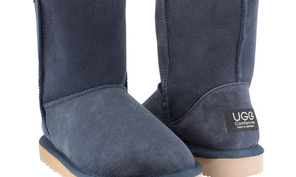 Comfort me UGG Australian Made Mid Classic Boots are Made with Australian Sheepskin for Men & Women, Navy Colour 2