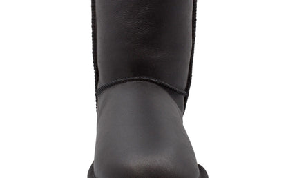 Comfort me UGG Australian Made Mid Classic NAPPA Leather Boots are Made with Australian Sheepskin for Men & Women, Black Colour 8
