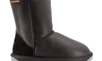 Comfort me UGG Australian Made Mid Classic NAPPA Leather Boots are Made with Australian Sheepskin for Men & Women, Black Colour 1