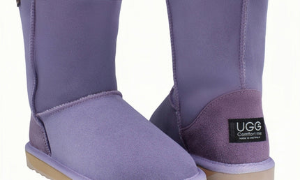 Comfort me UGG Australian Made Mid Classic Boots are Made with Australian Sheepskin for Men & Women, Lilac Colour 2