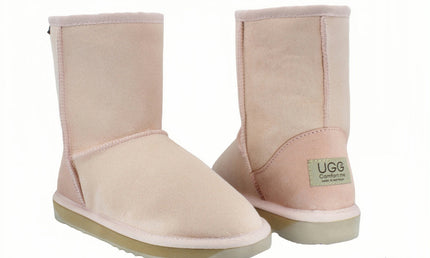 Comfort me UGG Australian Made Mid Classic Boots are Made with Australian Sheepskin for Men & Women, Pink Colour 2