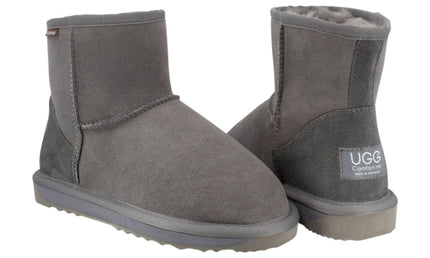 Comfort me UGG Australian Made Mini Classic Boots are Made with Australian Sheepskin for Men & Women, Grey Colour -3