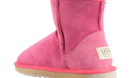 Comfort me UGG Australian Made Mini Classic Boots are Made with Australian Sheepskin for Men & Women, Ruby Colour -4