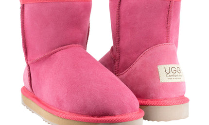 Comfort me UGG Australian Made Mini Classic Boots are Made with Australian Sheepskin for Men & Women, Ruby Colour -1