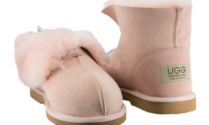 Comfort me UGG Australian Made Classic Slippers are Made with Australian Sheepskin for Men & Women, Pink Colour 2