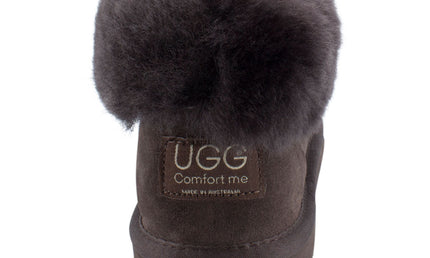 Comfort me UGG Australian Made Classic Slippers are Made with Australian Sheepskin for Men & Women, Chocolate Colour 5