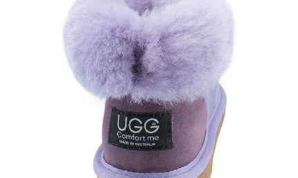 Comfort me UGG Australian Made Classic Slippers are Made with Australian Sheepskin for Men & Women, Lilac Colour 5