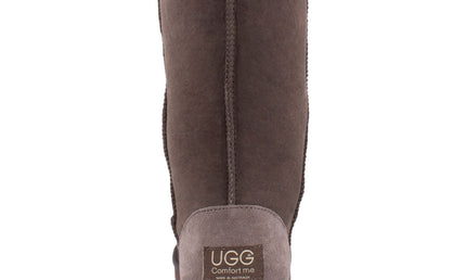 Comfort me UGG Australian Made Baby Gripper Booties are Made with Australian Sheepskin for Babies, Chocolate Colour 5