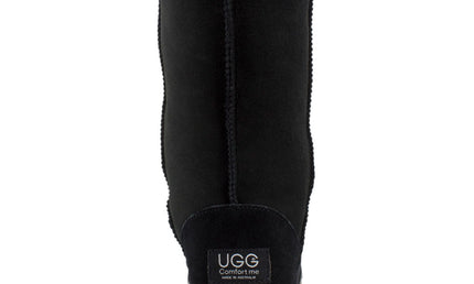 Comfort me UGG Australian Made Tall Classic Boots are Made with Australian Sheepskin for Men & Women, Black Colour 5