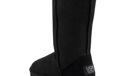 Comfort me UGG Australian Made Tall Classic Boots are Made with Australian Sheepskin for Men & Women, Black Colour 6