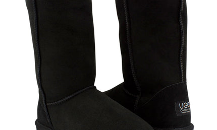 Comfort me UGG Australian Made Tall Classic Boots are Made with Australian Sheepskin for Men & Women, Black Colour 3
