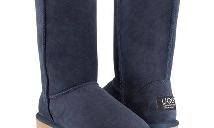 Comfort me UGG Australian Made Tall Classic Boots are Made with Australian Sheepskin for Men & Women, Navy Colour 1