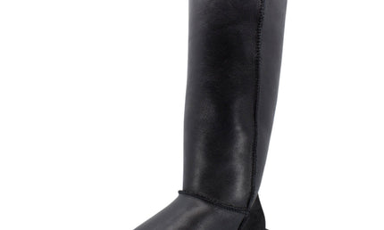Comfort me UGG Australian Made NAPPA Knee High Classic Fashion Boots are Made with Australian Sheepskin for Women, Black Leather 6
