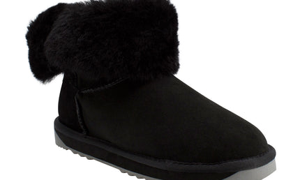 Comfort me UGG Australian Made Mid Button Boots are Made with Australian Sheepskin for Men & Women, Black Colour 11