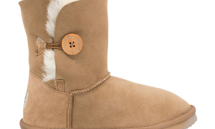 Comfort me UGG Australian Made Mid Button Boots are Made with Australian Sheepskin for Men & Women, Chestnut Colour 1