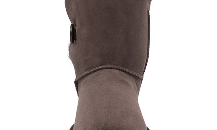 Comfort me UGG Australian Made Mid Button Boots are Made with Australian Sheepskin for Men & Women, Chocolate Colour 10