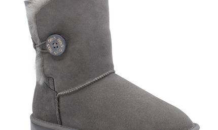 Comfort me UGG Australian Made Mid Button Boots are Made with Australian Sheepskin for Men & Women, Grey Colour 8