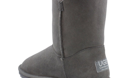 Comfort me UGG Australian Made Mid Button Boots are Made with Australian Sheepskin for Men & Women, Grey Colour 6