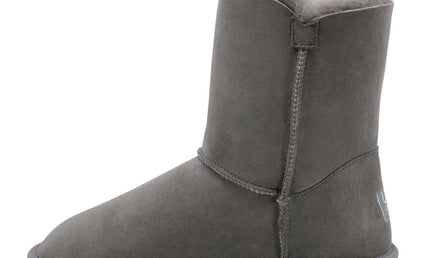 Comfort me UGG Australian Made Mid Button Boots are Made with Australian Sheepskin for Men & Women, Grey Colour 7