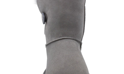 Comfort me UGG Australian Made Mid Button Boots are Made with Australian Sheepskin for Men & Women, Grey Colour 10
