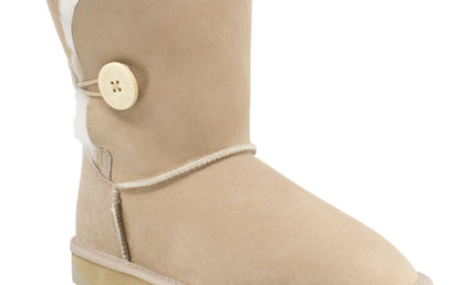 Comfort me UGG Australian Made Mid Button Boots are Made with Australian Sheepskin for Men & Women, Sand Colour 10