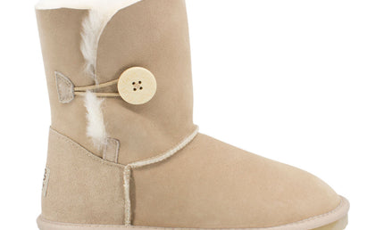 Comfort me UGG Australian Made Mid Button Boots are Made with Australian Sheepskin for Men & Women, Sand Colour 1