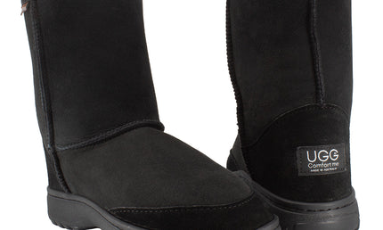 Comfort me UGG Australian Made Terrain Outdoor Boots are Made with Australian Sheepskin for Men & Women, Black Colour 2