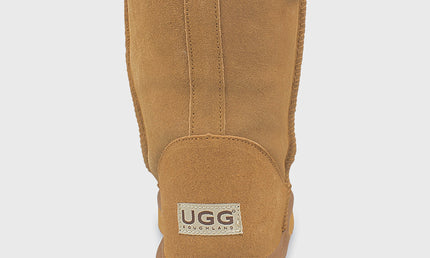 UGG Roughland® Water-Resistant Leather Suede Sheepskin Wool Classic Short Boots